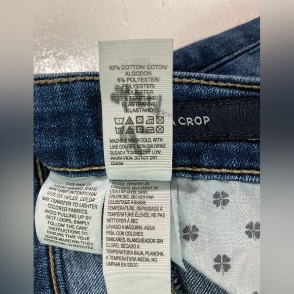 Lucky Brand Jeans Women’s 4 / 27 Blue Denim Ava Crop Stretch Casual - Picture 6 of 12